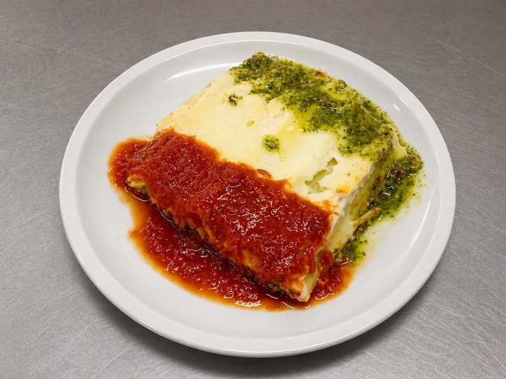 Cannelloni al ragù gratinati e serviti al piatto