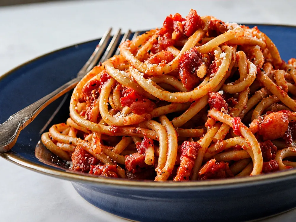 Bucatini all'amatriciana, il piatto del segno Pesci